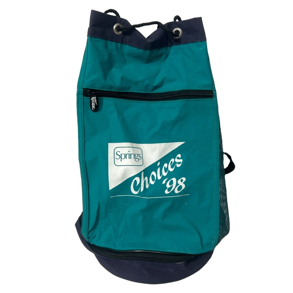 The Original Koozie Vintage Cooler Beach Bag Drawstring & Shoulder Strap 17"Tall